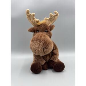 Vintage 1991 Plush Creations Sitting Moose Reindeer Stuffed Animal 9”